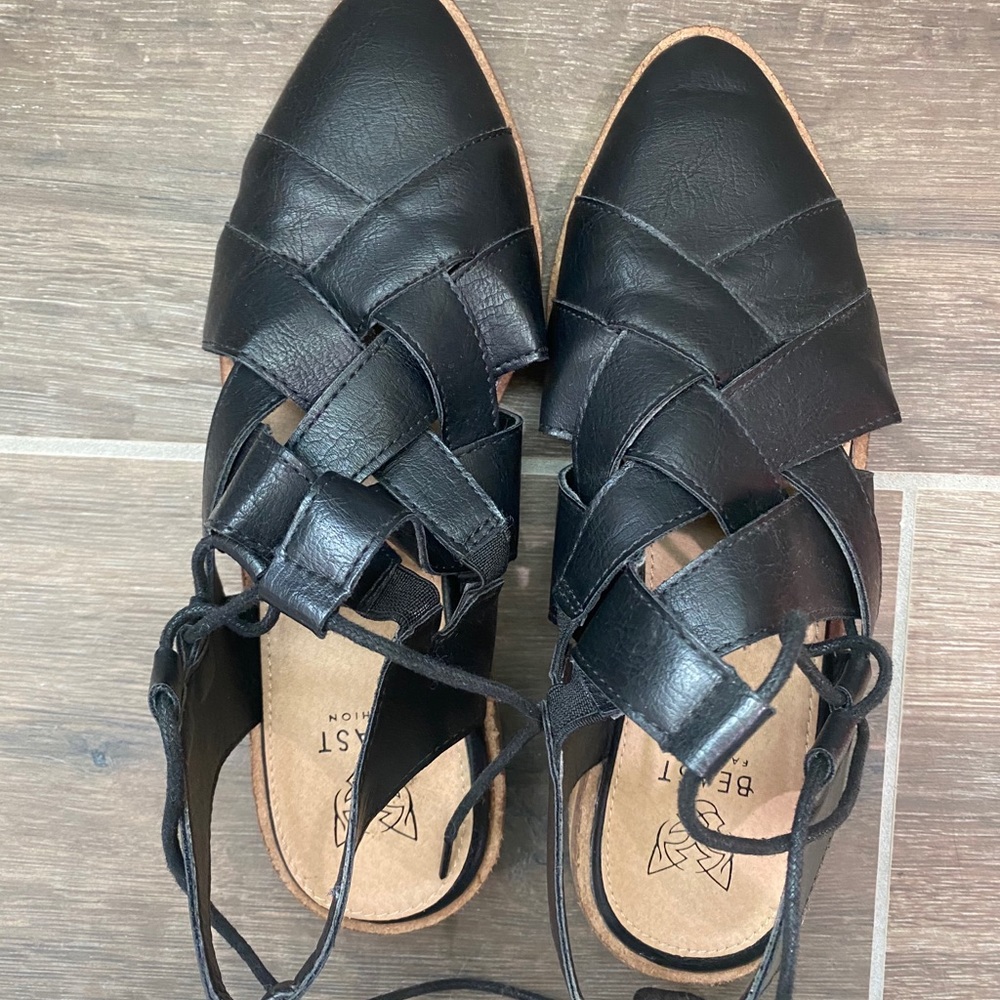 Black Beast Weaved Slides